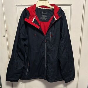 L.L. Bean Men's Black and Red Jacket